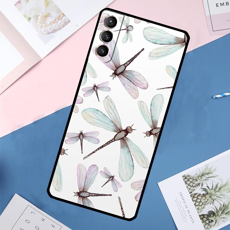 

Luxury Dragonfly Case For Samsung Galaxy S24 Ultra S20 S21 S22 S23 S25 Ultra S9 S10 Plus S25 FE Back Cover Galaxy S23 FE