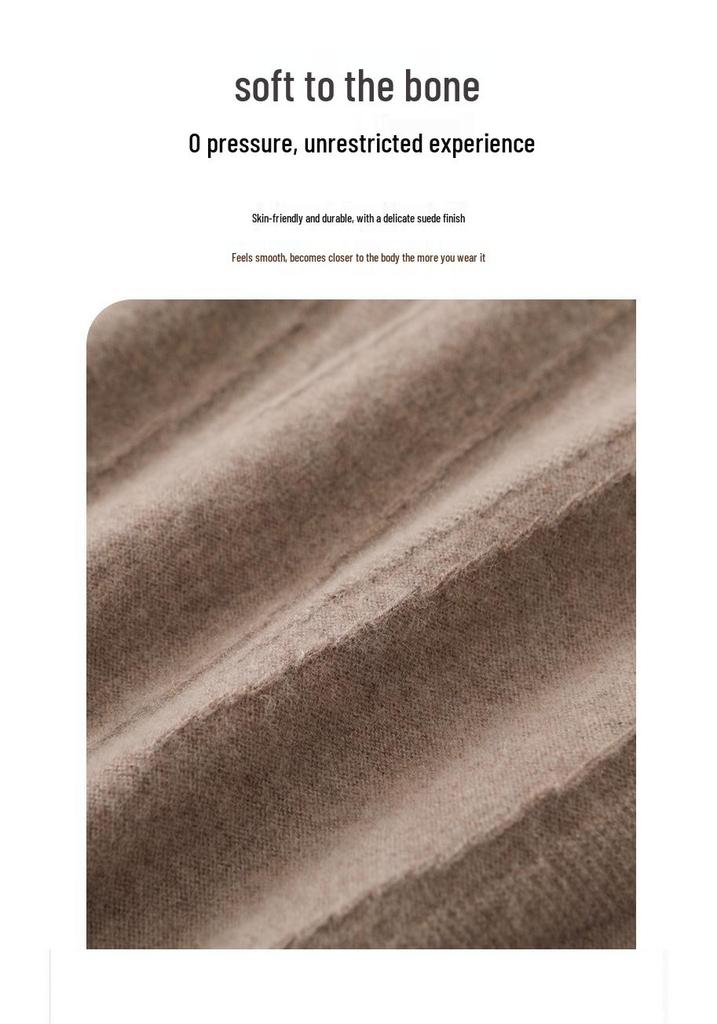 2024 Korean Style Reverse Stitch Turtleneck Cashmere Sweater for Women