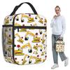 Christmas Excavator Construction Truck Insulated Lunch Bag for Women Office Cooler Thermal Food Box Tote Lunch Boxes
