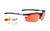 RUDY PROJECT Sports Sunglasses RYDON SHOOTING Matte Black Frame with Racing Red Lenses Lens Bridge Temple SP530306-S005. Weight 26g, Width 71mm,