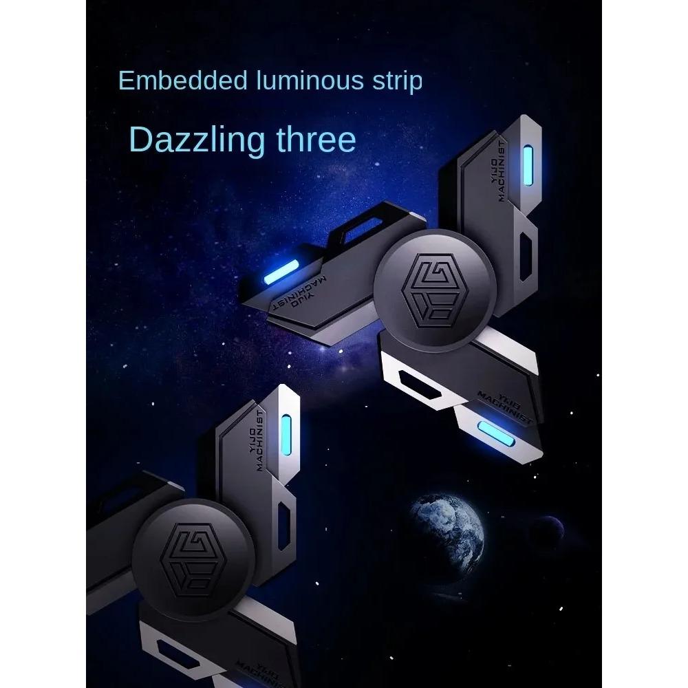 Fidget Spinner Metal Alloy Luminous Long Lasting Fingertip Gyro EDC Spinning Top Stress Relief Toys for Adults Kids Gifts
