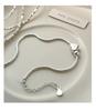 Manqiu 925 Sterling Silver Heart Snake Bone Chain Charm Geometric Women's Best Sterling Silver Bracelet   Jewelry Designer