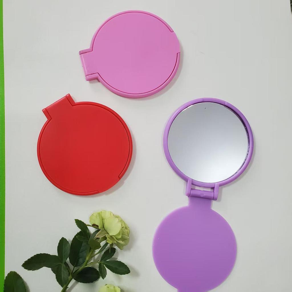 Tragbarer Mini-Klapp-Kosmetikspiegel - Kompaktes rundes Design, einseitig für Nachbesserungen