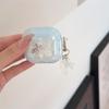Applicable To Apple AirPods 1 /1 Generation Simple Light Blue Lily Earphone Cover PRO1 Cartoon Pendant Case PRO1