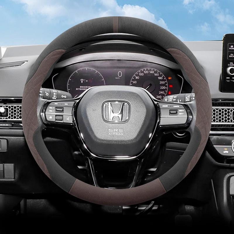 Universal Steering Wheel Cover Honda CR-V Civic HR-V Fit Integra UR-V Accord Crosstour Microsuede Sport Grip