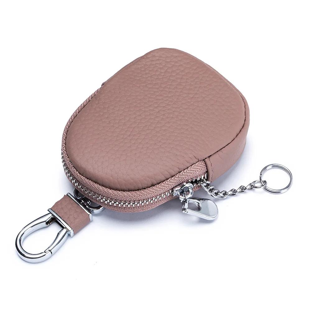 Cow Leather Key Holder Minimalist Case Wallet Coins Storage Case Mini Key Protector Multifunctional Universal Key Pouch