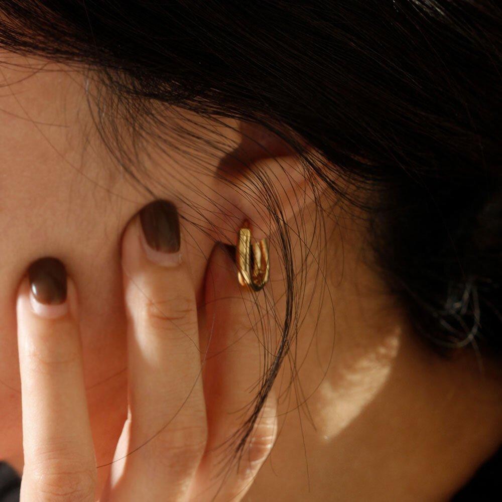 J-Nui Basic Round Earrings Silver