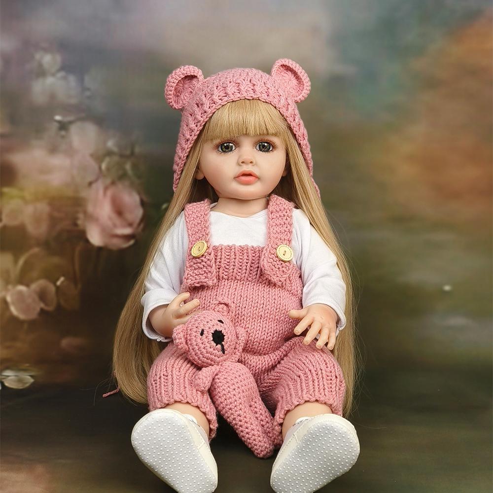 Fashion New Reborn Doll 55cm Full Glue Simulation Baby Doll Birthday Gift Girl Toy Doll For Children
