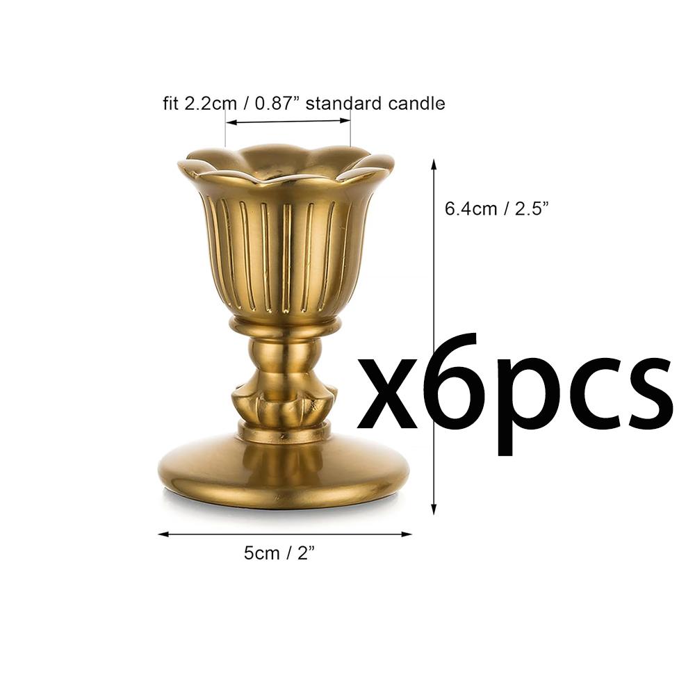 Vintage Candlestick Candle Holders Brass,Taper Gold Candle Stick Victorian Style for Wedding Reception Christmas Decoration