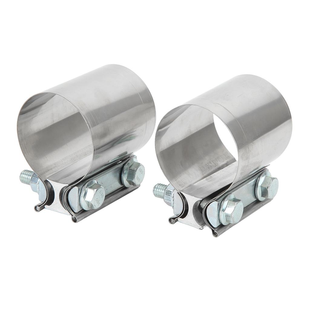 2 Stück 2,5 Zoll Auspuffschelle Stumpfstoß 304 Edelstahl Auslaufsicher Universelle Auspuffkupplung