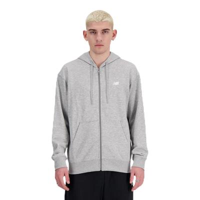 New Balance Sport Essentials Logo Sweat Hoodie In Athletic Gray Men's Full-Zip (MJ41501)