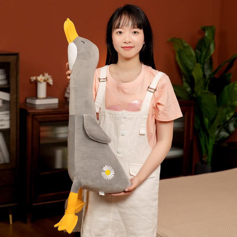 Simulation Fluffy Duck Plush Toy Cute Animal Popular Stuffed Swan Dolls Fashion Kids for Girls Birthday Christmas Gift