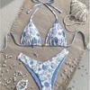 Women S Sexy Split Thong Bikini Swimsuit With Tie