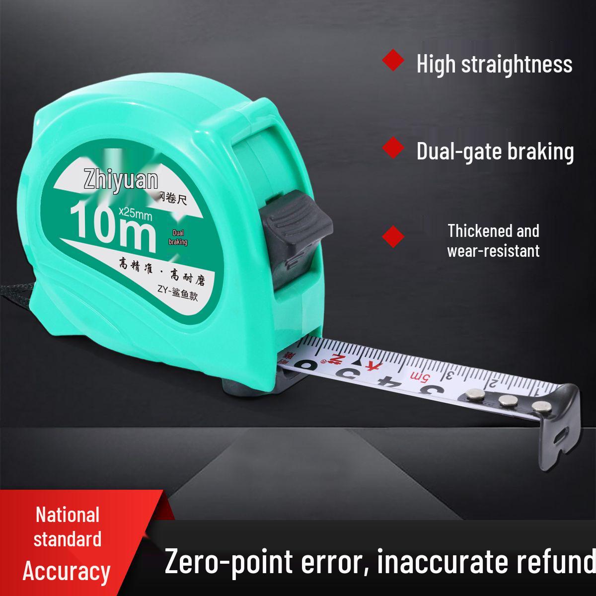 Steel Tape Measure: 5m, 7.5m, 10m Thickened Double Brake, Multi-Functional Measuring Tool 3m 19mm