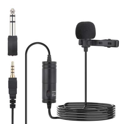 Clip Microphone Lapel Microphone iGOKU PC Microphone Omnidirectional Small Sound Collection Microphone Mini Clip Microphone 6m Extension Cord Plug