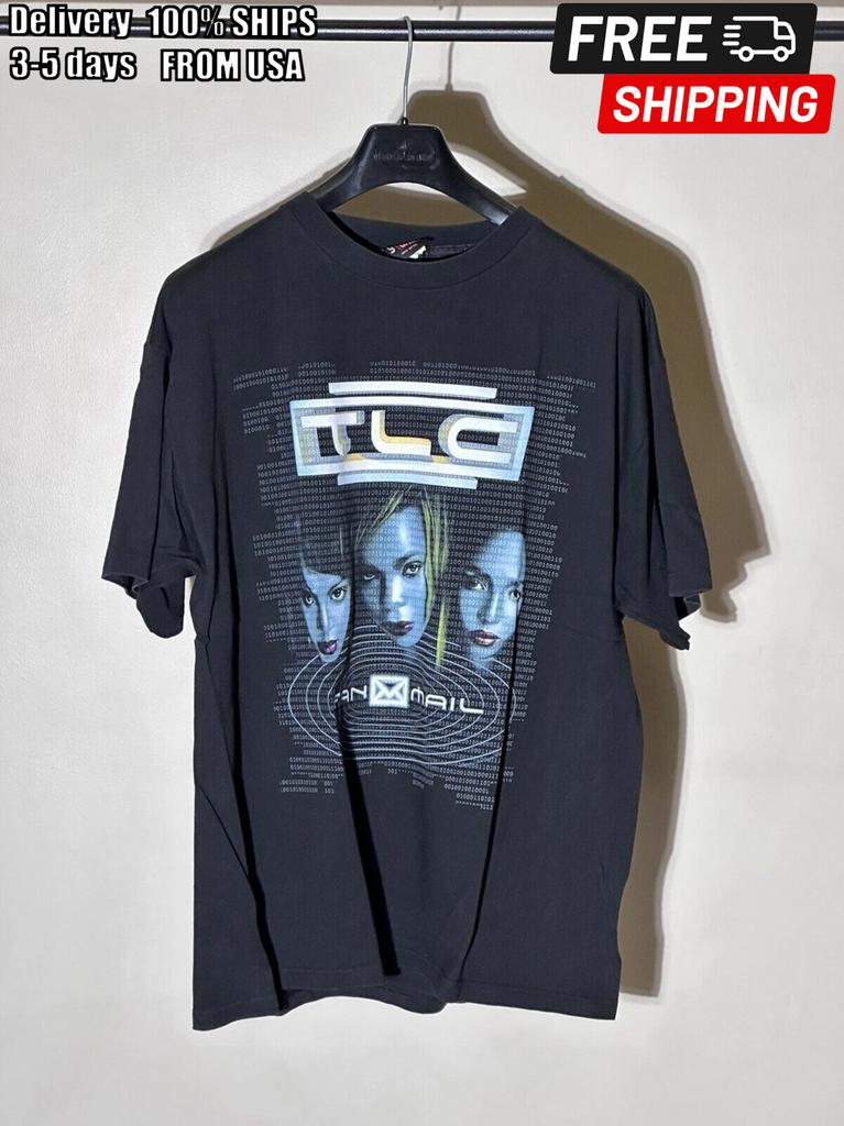 TLC FanMail Tour 1999 Vintage R&B Girl Group Black Concert T-Shirt