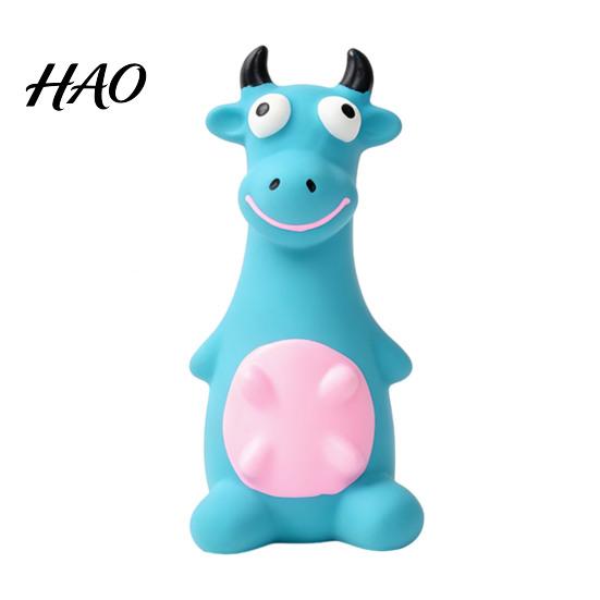 Durable Latex Puppy Toys Animal Dog Toy, Squeaky Chew Cute Cartoon Safe Non-Toxic Pet Cattle Sheep, Teeth Cleaning Toy for Aggressive Chewers