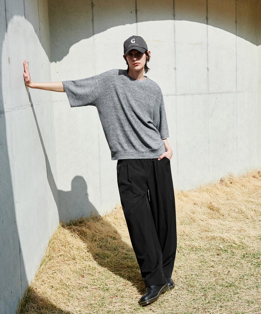 GLW Two-Tone Mixed Half Knit Gray