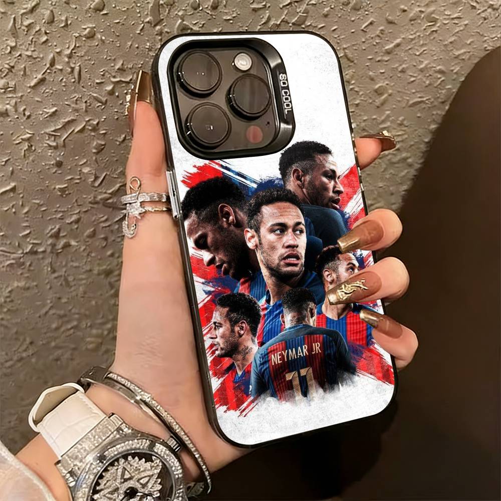 

F-Футбол 10 N-Неймар J-jr Чехол для телефона Для iPhone 17,16,15,14,13,12,11 Plus,Pro Max,XS,Красочный Серебристый Чехол для телефона Funda Cover iPhone14Pro