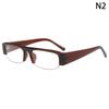 Small Rectangle Women Sunglasses Vintage Clear Lens Men Half Frame Eyewear Shades Uv400