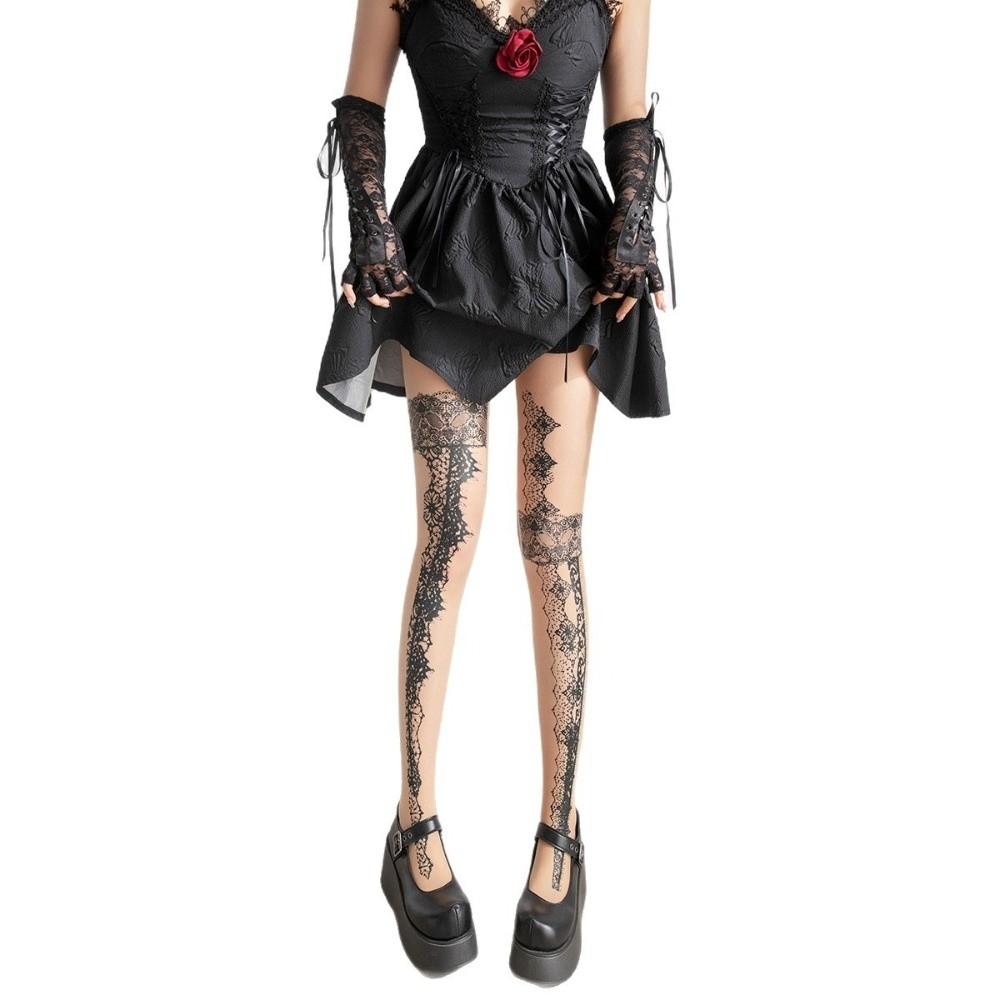 Irregular Pattern Women's Tights Personality Fashion Sweet Cool Silk Stockings Elasticity Breathable Women's Pantyhose