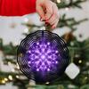 10 Inch Snowflake Wind Spinner Hanging Decor 360 Degree Rotating Hook Elegant Wind Chime for Garden Balcony Spring Summer