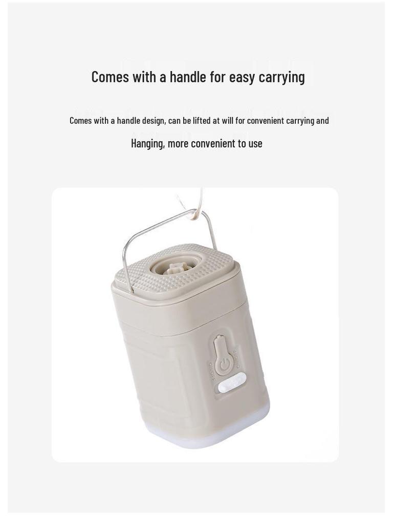 Portable Electric Air Pump with Inflator, Suction, and Lighting for Camping Mattresses and Tents