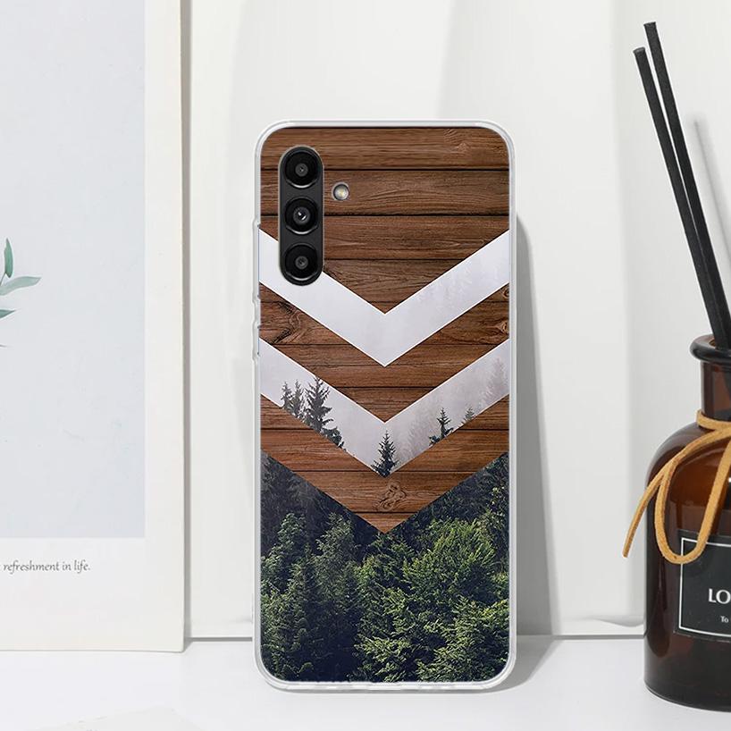 Forest Geometry Wood Nature Phone Case For Samsung Galaxy A17 A37 A57 A16 A26 A36 A56 A15 A25 A35 A55 A14 A24 A34 A54 A13 A23 A3