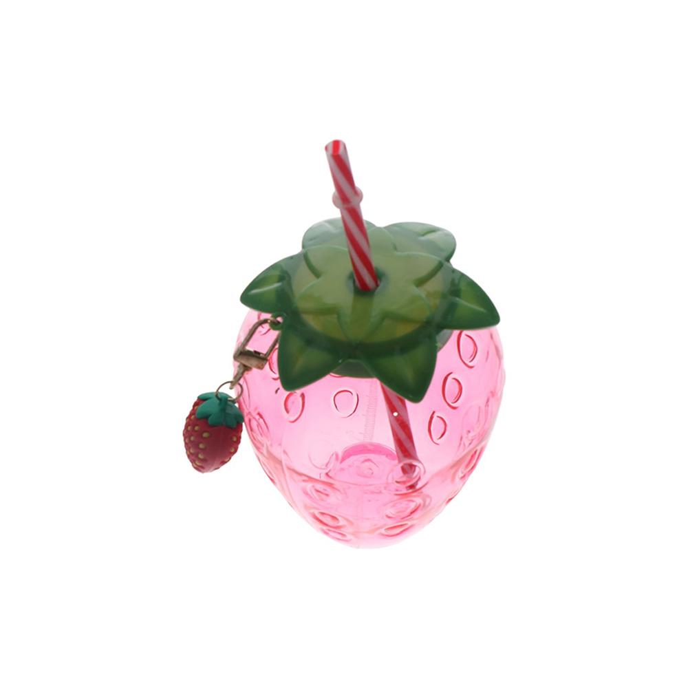 

500ml Pineapple Straw Cup Plastic Strawberry Straw Cup Coffee Mug Christmas Pineapple