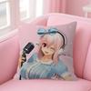Beautiful Super S-Sonico Anime Personalized Pillow Dust Cover Bedroom Kids Party Decoration Pillowcase Birthday Children Gift