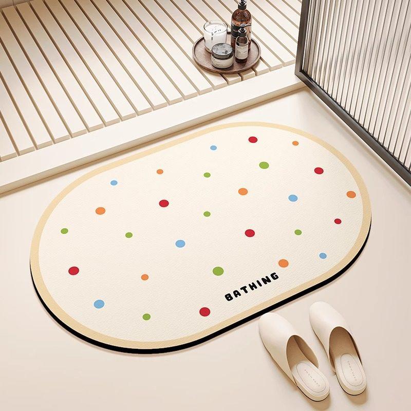 

Simple Bathroom Floor Mat, Water-Absorbing Diatom Mud Floor Mat, Easy To Take Care Of, Quick-Drying Non-Slip Mat, Can Be Cut, Dirt-Resistant And We 40*60cm