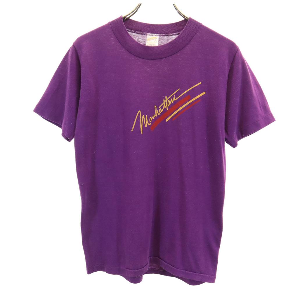 sportswear 70s 80s Made in USA Vintage Short sleeve T-shirt Single stitch Women Used