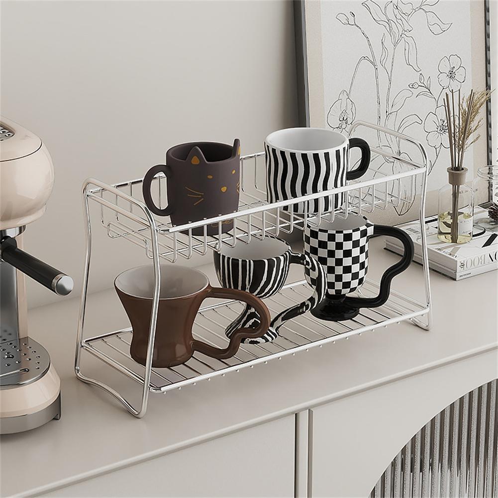 Stainless Steel 2Tier Spice Rack Standing Seasoning Holder For Kitchen Countertop Kitchenware Rack 32x12.5x18.5cm,39.9x16x18.5cm