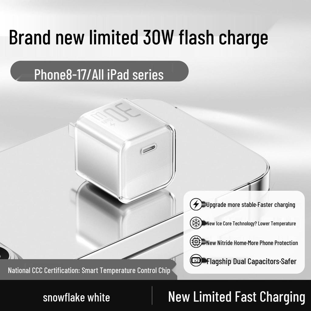 Apple-Compatible 16W GaN Charger for iPhone 15 Pro Max/14 Plus - Genuine PD Fast Charge