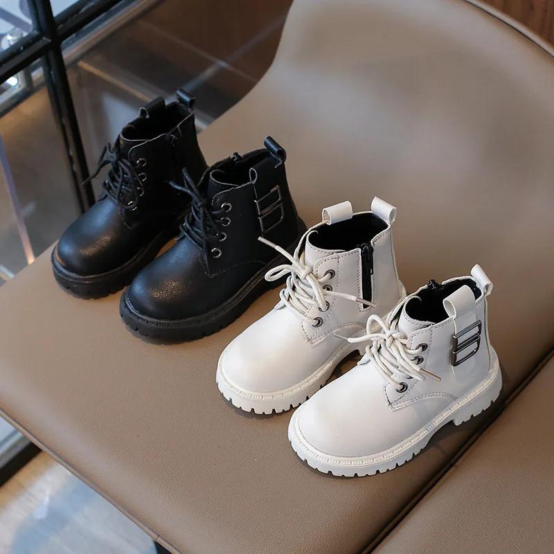 2024 Children Short Boots for Girls Autumn Winter New Fashion Korean Style Soft Bottom Casual Anti-slippery Trendy Zipper Shoes