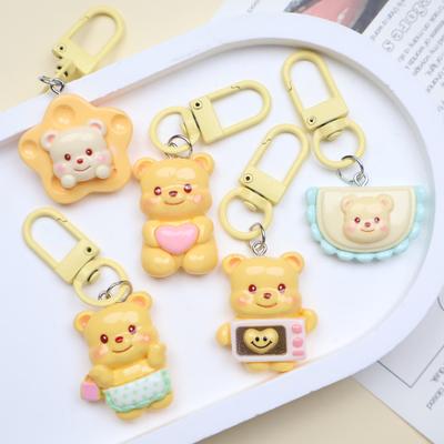 Cute Cartoon Bear Keychain Pendant: Fun Backpack Ornament & Perfect Gift for Students or Friends