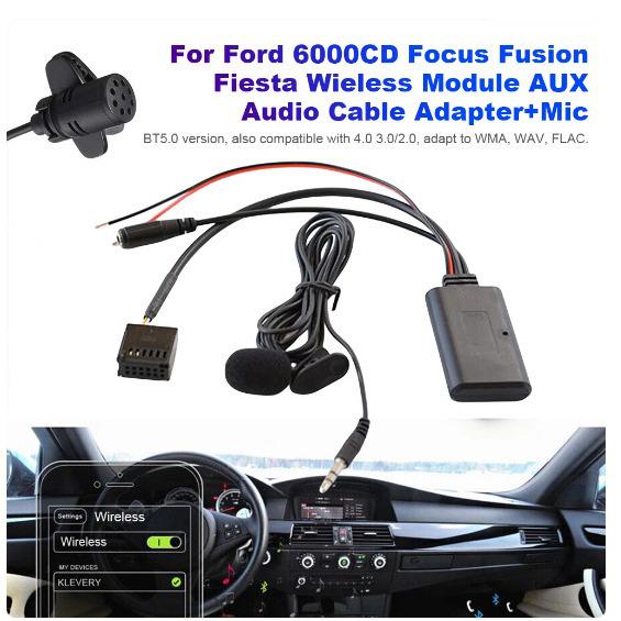 Bluetooth AUX + MIC Adapter for Ford Focus, Fiesta, Mondeo, Puma, MK2, MK3, S-MAX