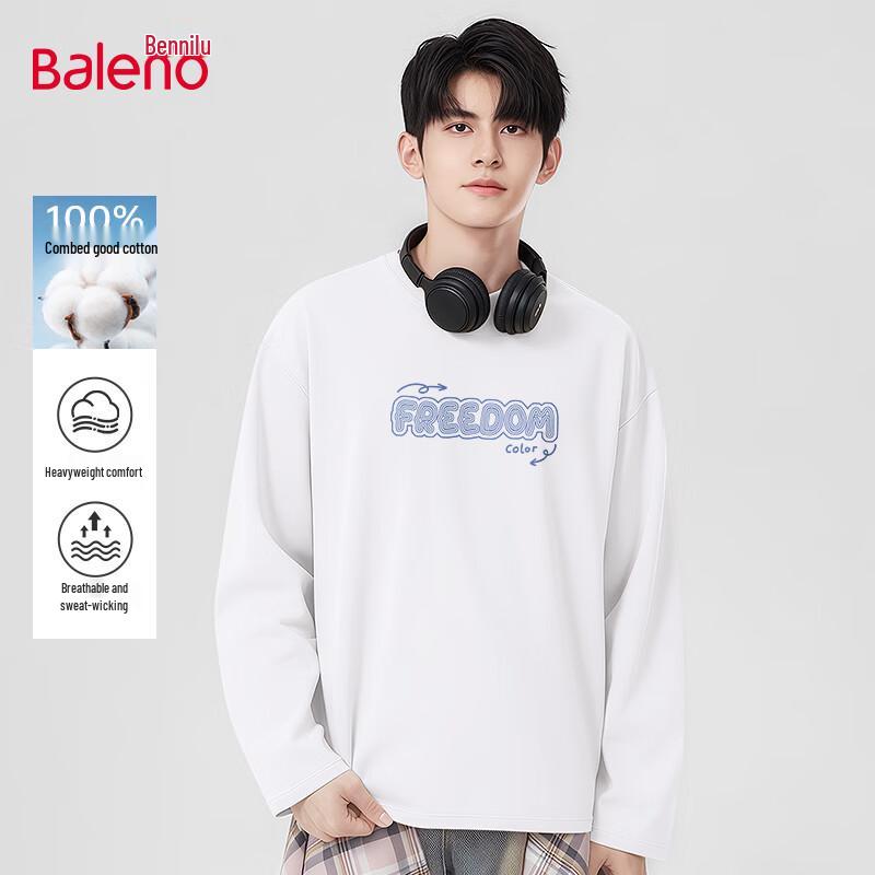 

Baleno Men s Heavyweight Round Neck Long Sleeve T-Shirt XL