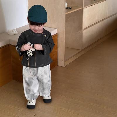 Baby Herbst 2025 Neues Rundhals-T-Shirt und Jeans-Set - Koreanischer Stil Jungen Herbstkleidung