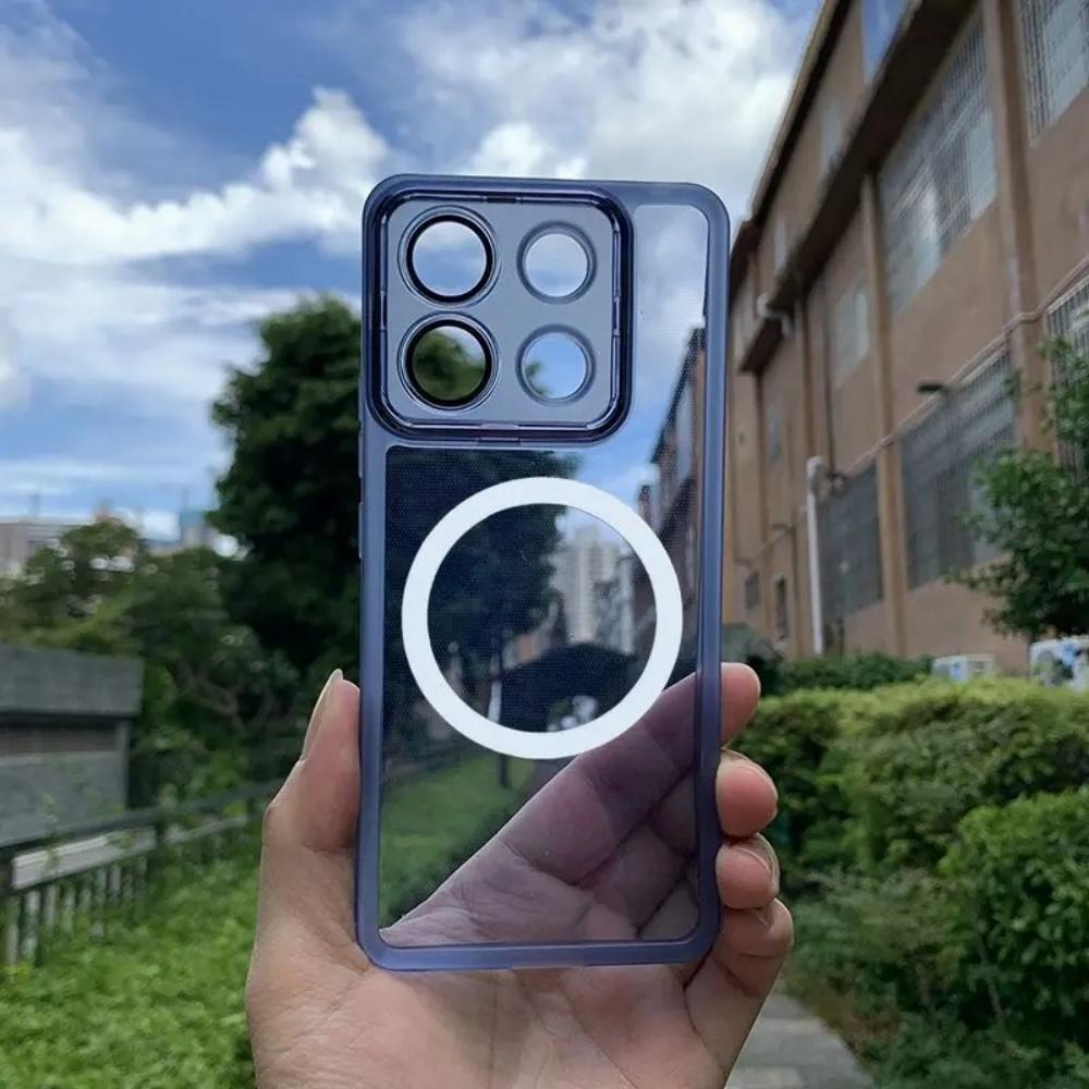 Phone Case For Moto G75 G85 G05 G15 G35 G24 G34 G54 G84 G86 G56 Luxury Magsafe Magnetic Silicone Shockproof Transparent Cover