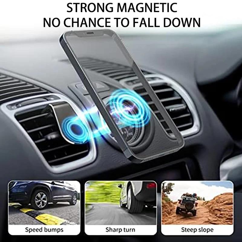 Magnetic Phone Holder Auto L-Shape Cellphone Holder Car Air Vent Smartphone Mobile Stand Mount Clip Gps Stand Universal Bracket