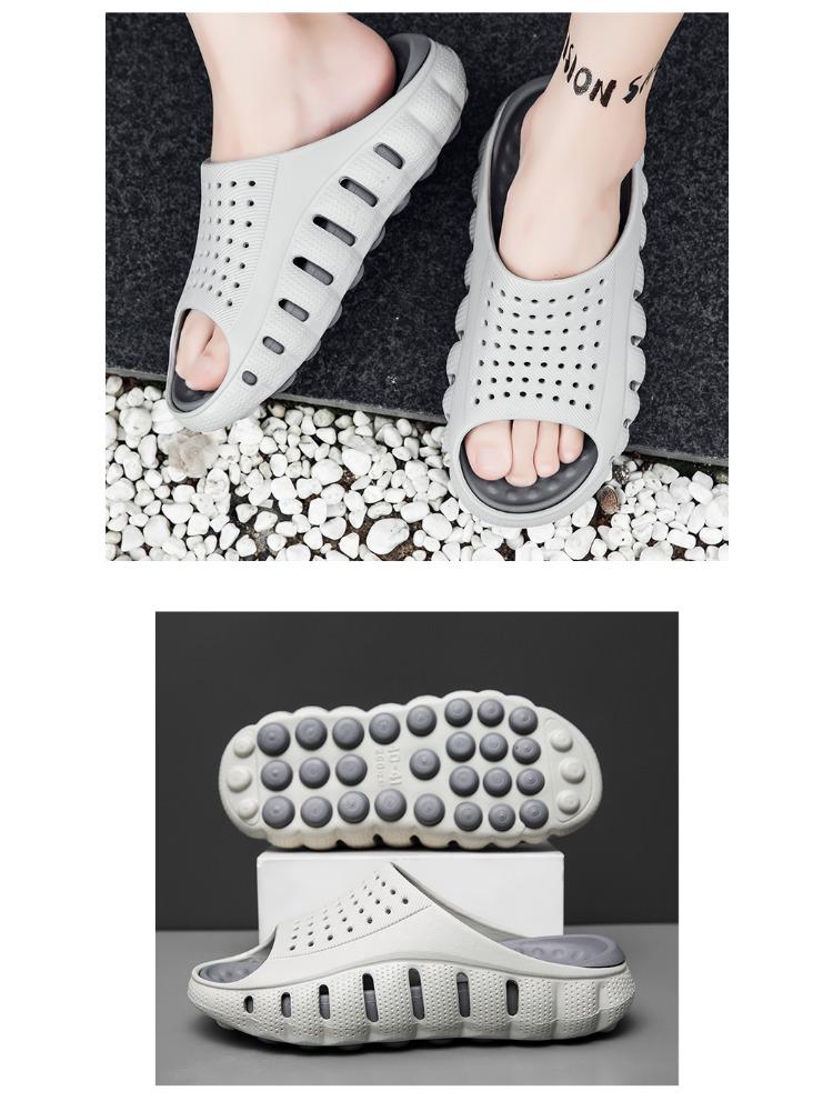 Nuove Pantofole da Uomo Estive Morbide con Suola Spessa, Sandali Traspiranti Antiscivolo per Bagno, Sandali Leggeri da Spiaggia