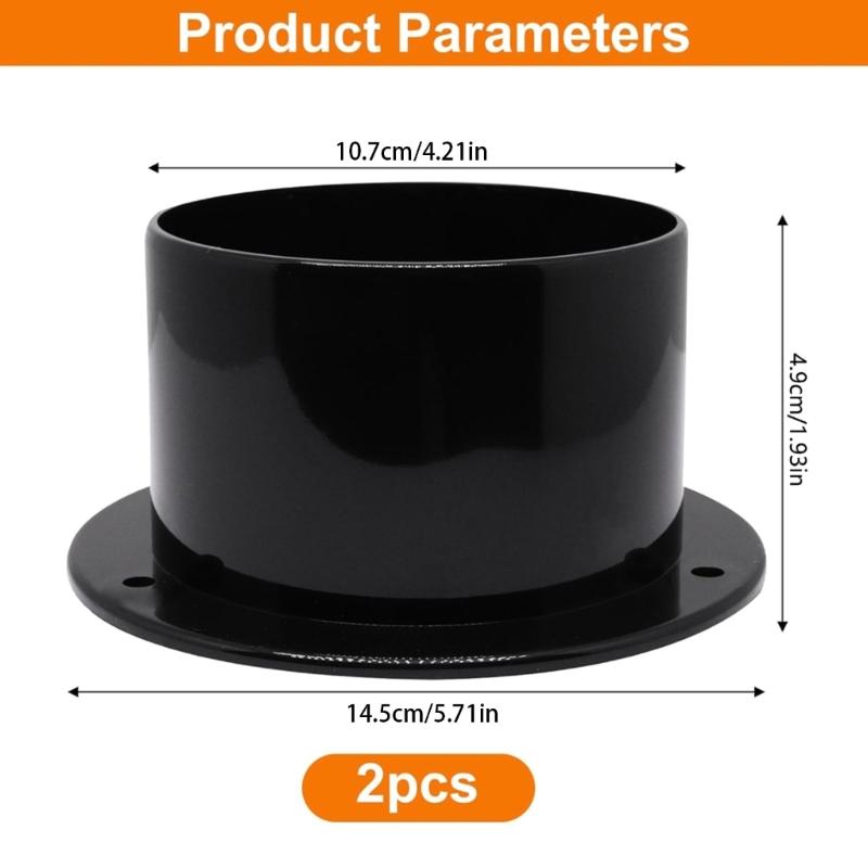 2pcs ABS  Flange Kit Strong 3 Inch Plastic Dryer   for HVAC Systems & Appliance Exhaust Connection