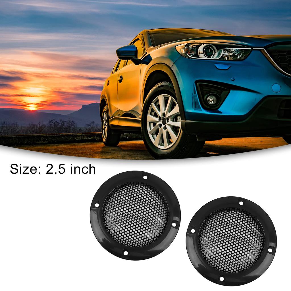 ACROPIX Bilbaslåda Skydd Högtalargaller Skydd 63,5 mm Metallnät Rund Svart 2 st