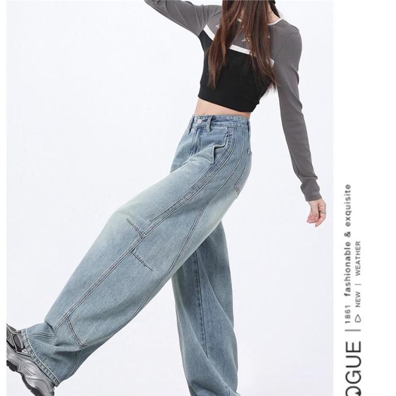 La Chapelle 2025 Women's Loose Wide-Leg Jeans - Summer High Street Style