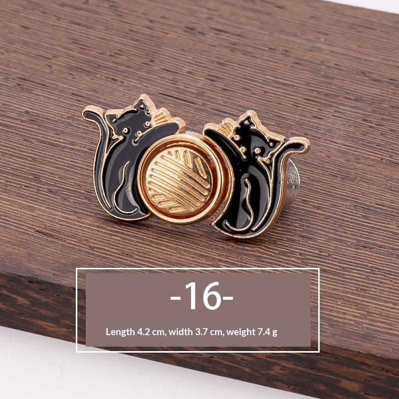 Various Cute Styles No Sew Waist Tightener Buttons Alloy Adjustable for Jeans Skirt Pants Waist Adjustment Accessory