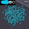 100Pcs/Lot High Quality Silicone Space Beans Sea Carp Fly Fishing Blue Rubber Oval Stopper Fishing Float Fishing Bobber