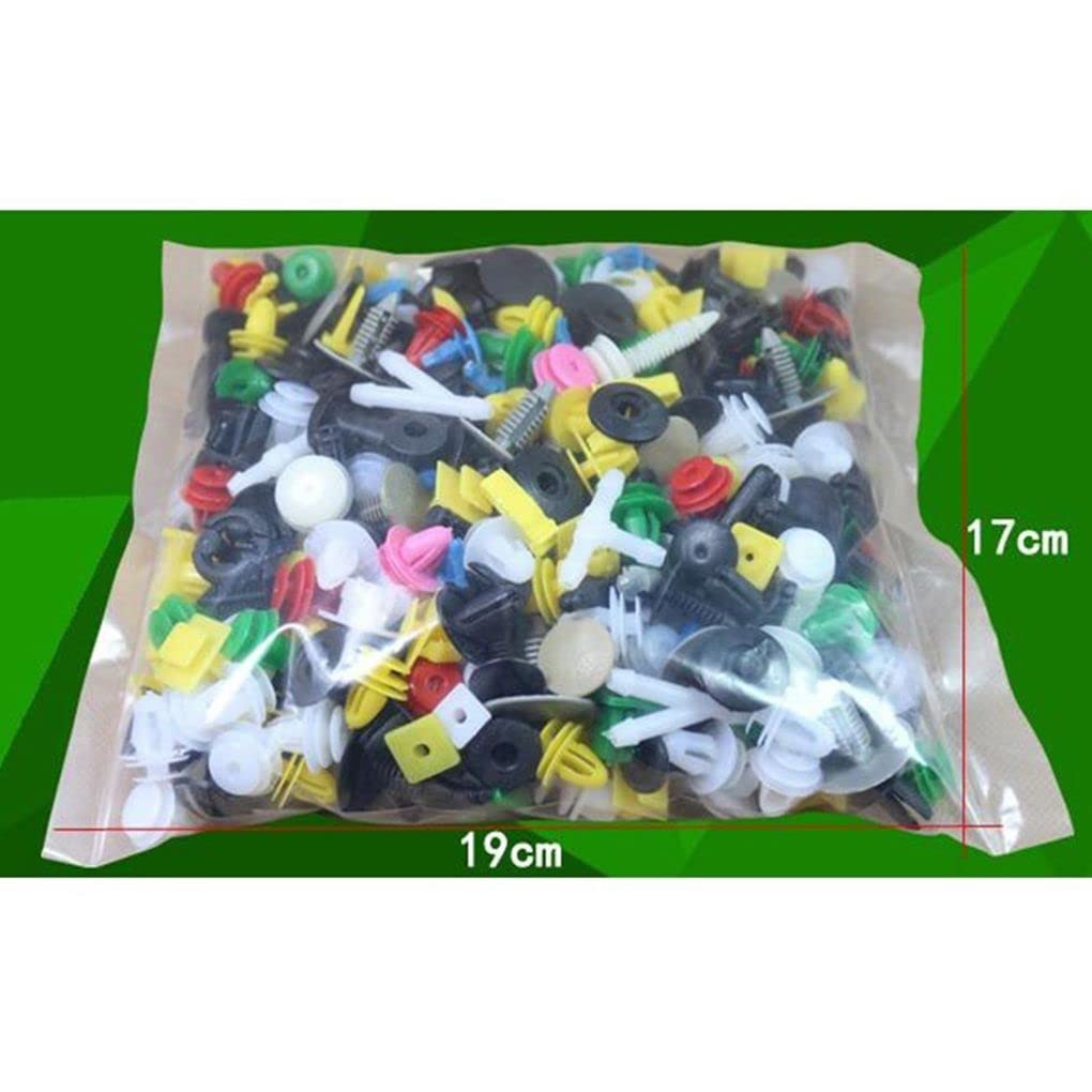 Generic Color Size Random Universal Fender Retainer Clip Vehicle Rivet Door Panel Trim Splash Shield Push Pin Accessories, 200pcs