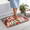 Modern Minimalist Polyester Letter Foot Mat With Absorbent Non Slip Surface For Bathroom Doorway