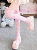 1 Paar Japanische Schleife Y2K Lolita Oberschenkelhohe Socken Damen Bein Schlankmachend Rutschfest Anime Expo/Lolita Teeparty/JK Treffen
